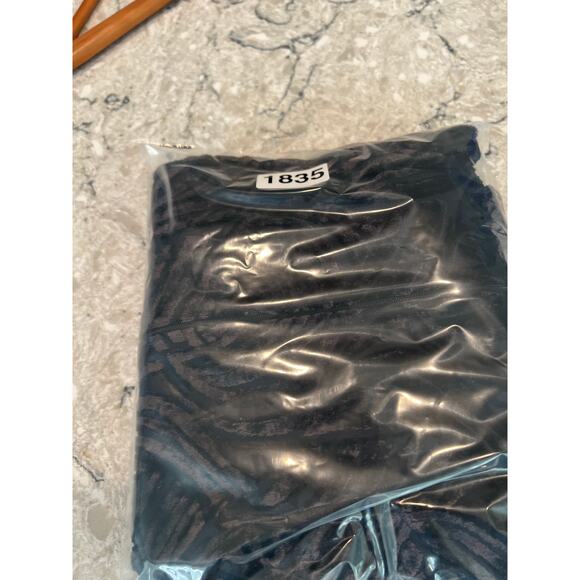 Hanky Panky Zip-up Shacket Sheer Purple Abstract Velvet Design Size Medium JL - Picture 9 of 9